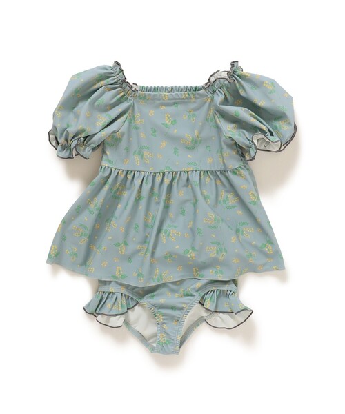 BEAMS mini（ビームスミニ）の「BEAMS mini / パフスリーブ セパレート スイムウェア（100～130cm）（水着・キッズ・ホワイト系その他/ブルー系その他・SMALL/MEDIUM/LARGE）」の21枚目の写真