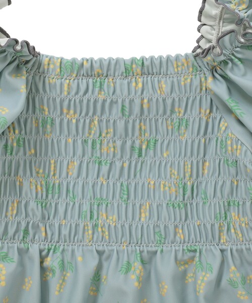 BEAMS mini（ビームスミニ）の「BEAMS mini / パフスリーブ セパレート スイムウェア（100～130cm）（水着・キッズ・ホワイト系その他/ブルー系その他・SMALL/MEDIUM/LARGE）」の9枚目の写真