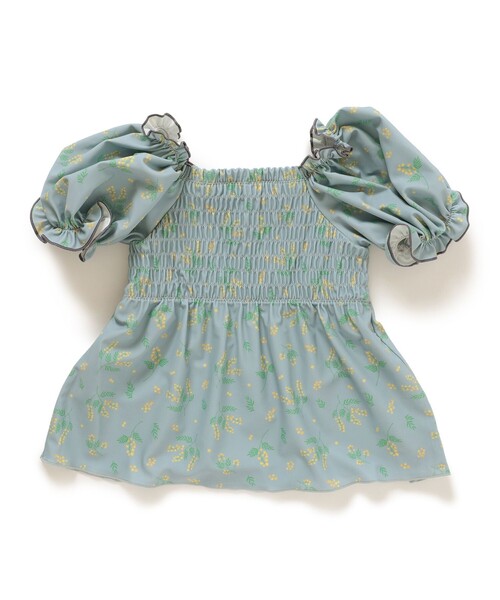 BEAMS mini（ビームスミニ）の「BEAMS mini / パフスリーブ セパレート スイムウェア（100～130cm）（水着・キッズ・ホワイト系その他/ブルー系その他・SMALL/MEDIUM/LARGE）」の14枚目の写真