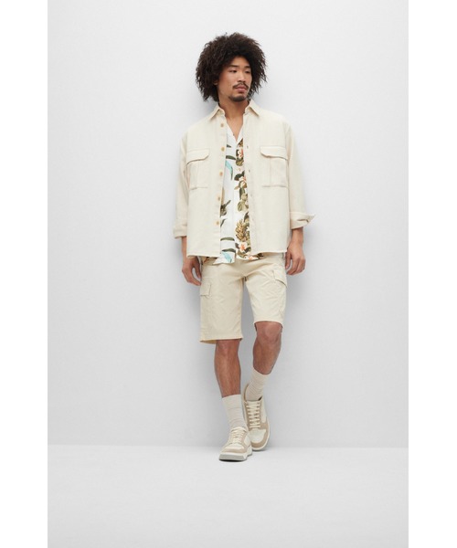 BOSS(ボス)の「【オンライン限定】シーズンプリント レギュラーフィットシャツ(シャツ/ブラウス・メンズ・ホワイト/ブルー・L/M/XL/S/XXL)」の6枚目の写真