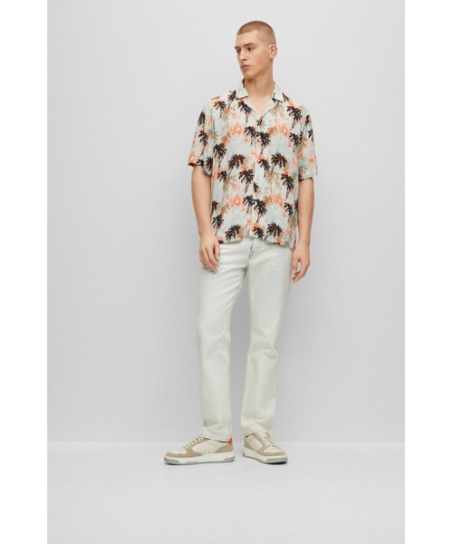 BOSS(ボス)の「【オンライン限定】シーズンプリント レギュラーフィットシャツ(シャツ/ブラウス・メンズ・ホワイト/ブルー・L/M/XL/S/XXL)」の11枚目の写真