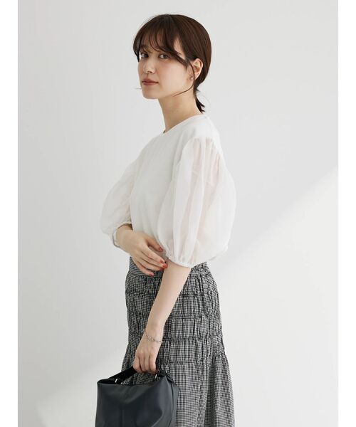 Sugar spoon（シュガースプーン）の「・SUGAR　SPOON　シアースリーブプルオーバー（Tシャツ/カットソー・レディース・ブラック/オフホワイト/ベージュ・FREE）」の18枚目の写真