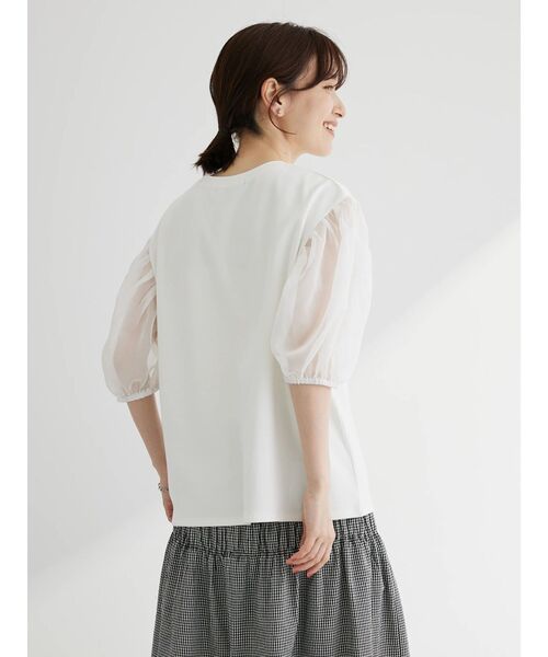 Sugar spoon（シュガースプーン）の「・SUGAR　SPOON　シアースリーブプルオーバー（Tシャツ/カットソー・レディース・ブラック/オフホワイト/ベージュ・FREE）」の13枚目の写真