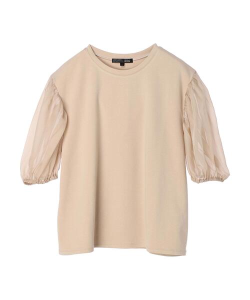 Sugar spoon（シュガースプーン）の「・SUGAR　SPOON　シアースリーブプルオーバー（Tシャツ/カットソー・レディース・ブラック/オフホワイト/ベージュ・FREE）」の3枚目の写真