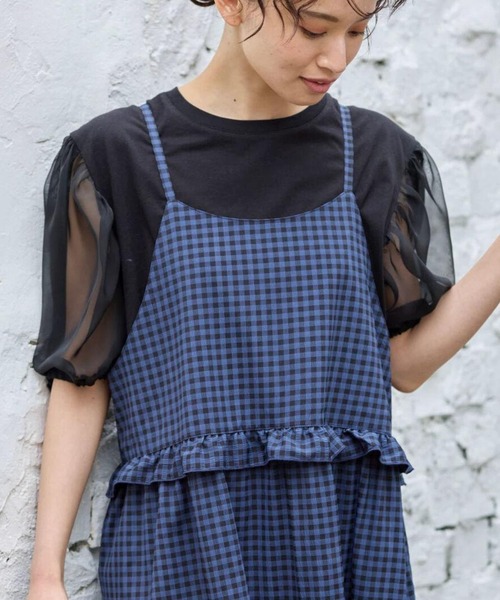 Sugar spoon（シュガースプーン）の「・SUGAR　SPOON　シアースリーブプルオーバー（Tシャツ/カットソー・レディース・ブラック/オフホワイト/ベージュ・FREE）」の2枚目の写真