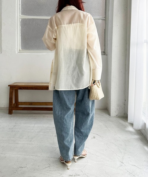 DISCOAT(ディスコート)の「USコットンデニムカーブパンツ(その他パンツ・レディース・サックスブルー/ブラック・SMALL/MEDIUM)」の21枚目の写真