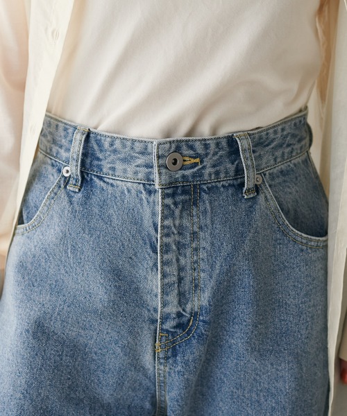 DISCOAT(ディスコート)の「USコットンデニムカーブパンツ(その他パンツ・レディース・サックスブルー/ブラック・SMALL/MEDIUM)」の15枚目の写真