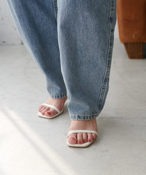 DISCOAT(ディスコート)の「USコットンデニムカーブパンツ(その他パンツ・レディース・サックスブルー/ブラック・SMALL/MEDIUM)」の13枚目の写真