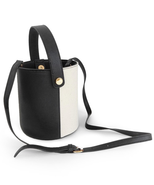 minia（ミニア）の「リネンコンビ2WAYバケツバッグ（ハンドバッグ・レディース・ブラック/ベージュ/イエロー・FREE）」の11枚目の写真