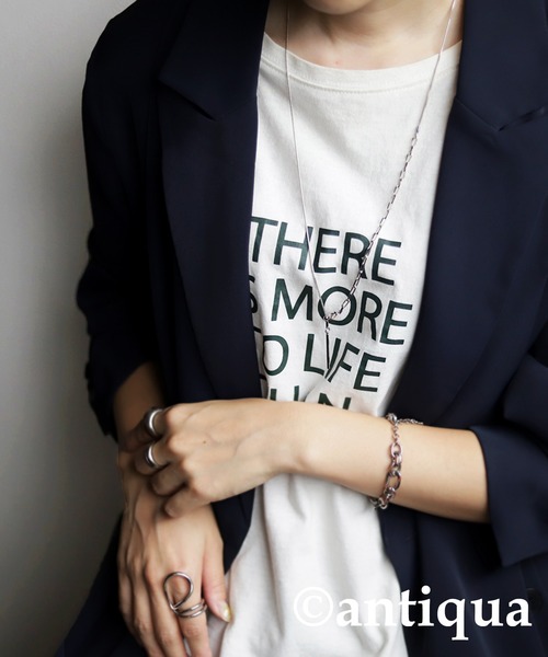 antiqua（アンティカ）の「バーモチーフチェーンネックレス（ネックレス・レディース・ゴールド/シルバー・FREE）」の9枚目の写真