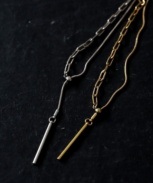 antiqua（アンティカ）の「バーモチーフチェーンネックレス（ネックレス・レディース・ゴールド/シルバー・FREE）」の8枚目の写真