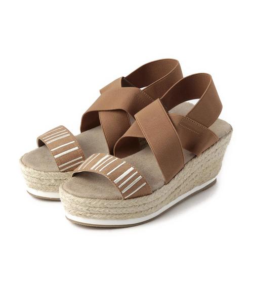 Another Edition（アナザーエディション）の「エンブロワイドバンドサンダル/AE EMB Wide BAND SNDL75（サンダル・レディース・ベージュ/ブラック/オフホワイト・LARGE/SMALL/MEDIUM）」の3枚目の写真