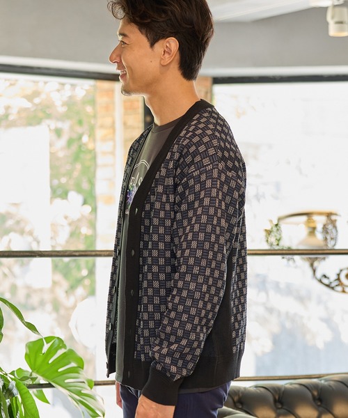 UNION STATION(ユニオンステーション)の「リンクスジャガードニットカーディガン(ニット/セーター・メンズ・ベージュ/ネイビー/ブラック・LL/L/M)」の22枚目の写真