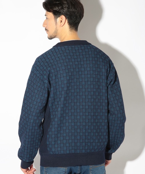 UNION STATION(ユニオンステーション)の「リンクスジャガードニットカーディガン(ニット/セーター・メンズ・ベージュ/ネイビー/ブラック・LL/L/M)」の7枚目の写真