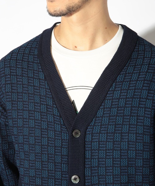 UNION STATION(ユニオンステーション)の「リンクスジャガードニットカーディガン(ニット/セーター・メンズ・ベージュ/ネイビー/ブラック・LL/L/M)」の8枚目の写真