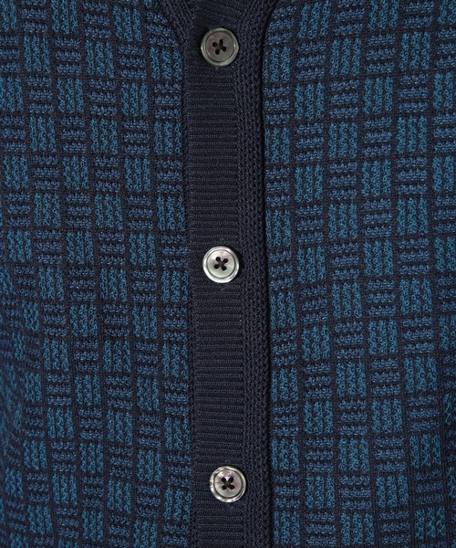 UNION STATION(ユニオンステーション)の「リンクスジャガードニットカーディガン(ニット/セーター・メンズ・ベージュ/ネイビー/ブラック・LL/L/M)」の11枚目の写真