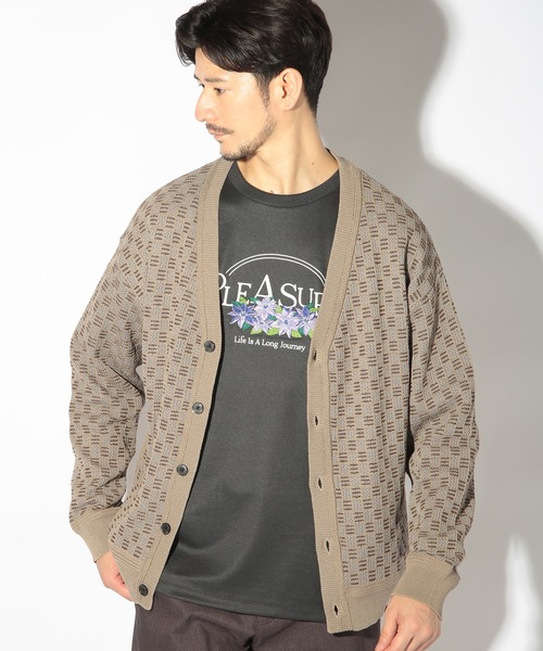 UNION STATION(ユニオンステーション)の「リンクスジャガードニットカーディガン(ニット/セーター・メンズ・ベージュ/ネイビー/ブラック・LL/L/M)」の12枚目の写真