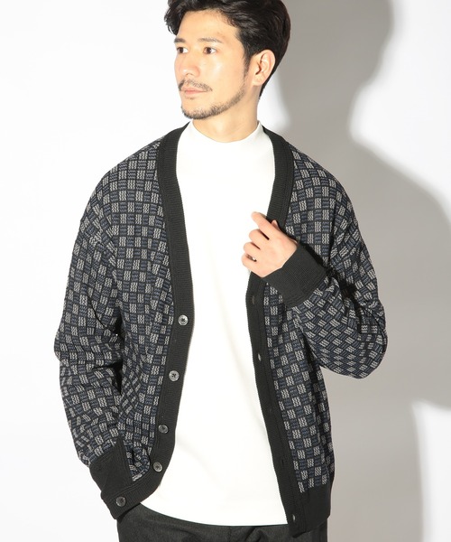 UNION STATION(ユニオンステーション)の「リンクスジャガードニットカーディガン(ニット/セーター・メンズ・ベージュ/ネイビー/ブラック・LL/L/M)」の15枚目の写真