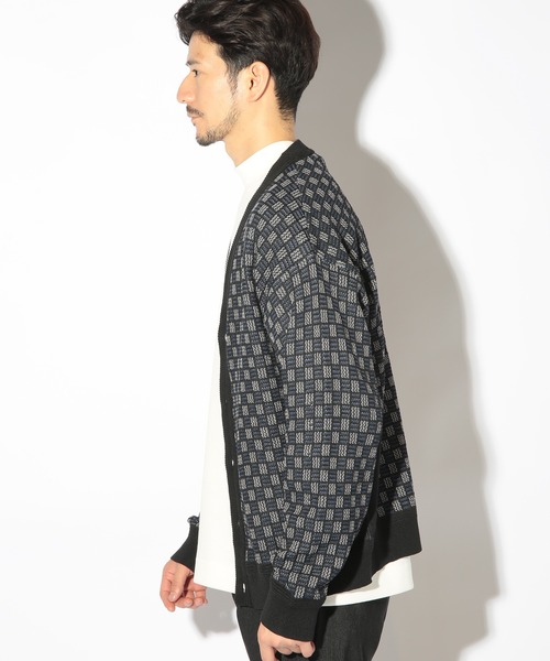 UNION STATION(ユニオンステーション)の「リンクスジャガードニットカーディガン(ニット/セーター・メンズ・ベージュ/ネイビー/ブラック・LL/L/M)」の16枚目の写真