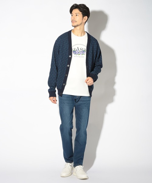 UNION STATION(ユニオンステーション)の「リンクスジャガードニットカーディガン(ニット/セーター・メンズ・ベージュ/ネイビー/ブラック・LL/L/M)」の18枚目の写真