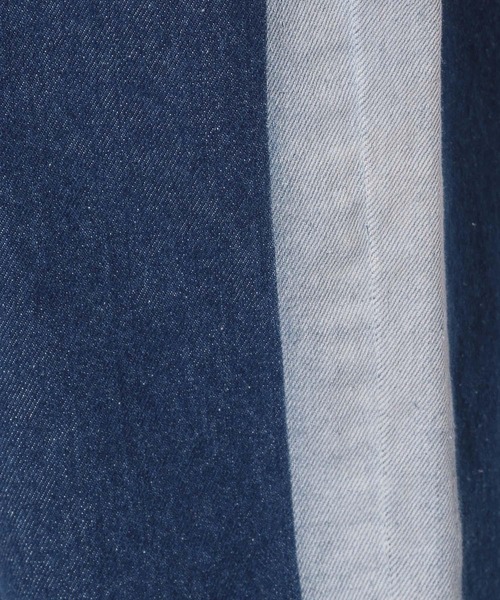 FOREVER 21（フォーエバー トゥエンティーワン）の「フリンジストレートラインデニムパンツ（デニムパンツ・レディース・ブルー・SMALL/MEDIUM/LARGE）」の6枚目の写真