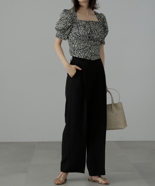 FREE'S MART(フリーズマート)の「◆内スリットストレートワイドパンツ(スラックス・レディース・ベージュ/グリーン/ブラック・SMALL/MEDIUM)」の7枚目の写真