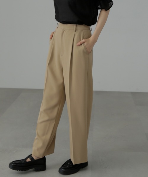 FREE'S MART(フリーズマート)の「◆内スリットストレートワイドパンツ(スラックス・レディース・ベージュ/グリーン/ブラック・SMALL/MEDIUM)」の10枚目の写真