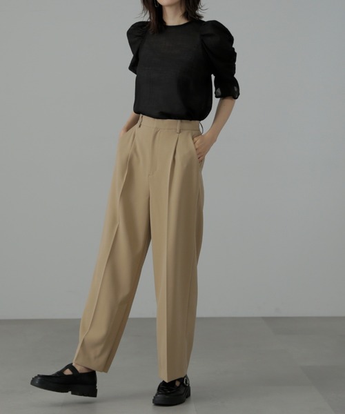 FREE'S MART(フリーズマート)の「◆内スリットストレートワイドパンツ(スラックス・レディース・ベージュ/グリーン/ブラック・SMALL/MEDIUM)」の11枚目の写真