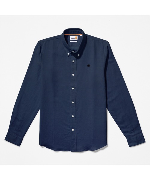 Timberland(ティンバーランド)の「長袖 ラベル コットン リネン シャツ メンズ(シャツ/ブラウス・メンズ・ネイビー・X-LARGE/MEDIUM/LARGE)」の6枚目の写真