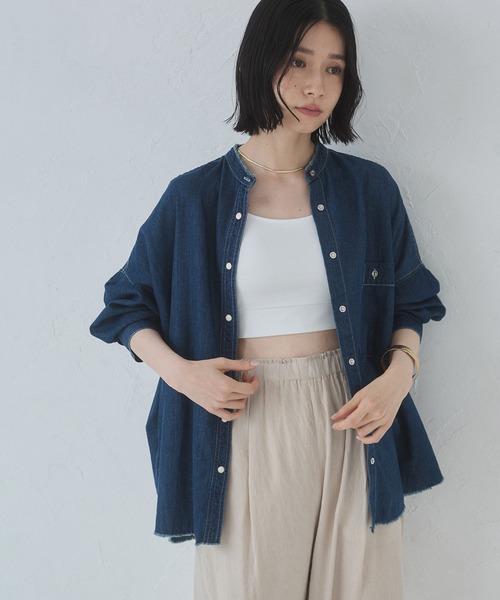 【新品タグ付き】IENA イエナ ライトオンスデニム オーバーサイズシャツ ライトオンスデニムベーシックシャツ（シャツ／ブラウス）｜IENA