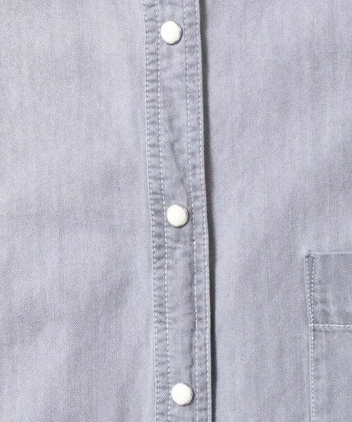 hunch(ハンチ)の「【WEB限定/別注】 バンドカラー オーバーサイズ デニムシャツ(シャツ/ブラウス・レディース・ブラック/ネイビー/グレー/ライトブルー/ブルー・FREE)」の22枚目の写真