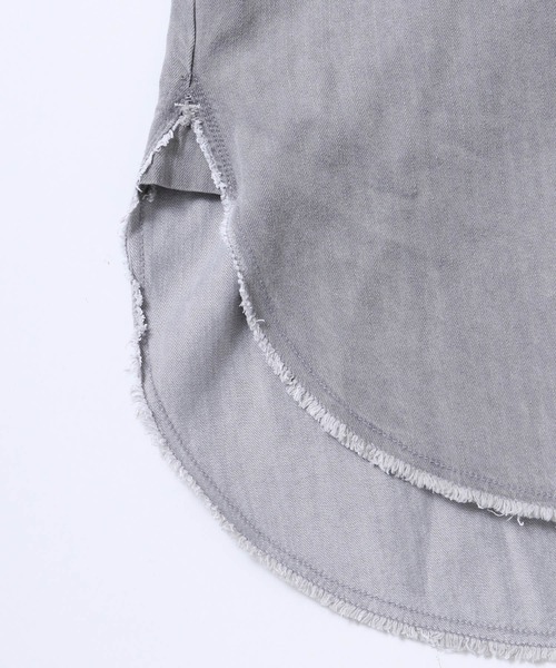 hunch（ハンチ）の「【WEB限定/別注】 バンドカラー オーバーサイズ　デニムシャツ（シャツ/ブラウス・レディース・ブラック/ネイビー/グレー/ライトブルー/ブルー・FREE）」の21枚目の写真