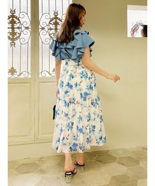 dazzlin(ダズリン)の「カットアウトフリルシャツトップス(シャツ/ブラウス・レディース・その他1/オフホワイト/ベージュ・FREE)」の8枚目の写真