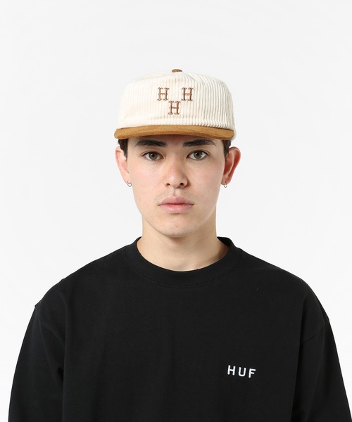 HUF(ハフ)の「HAT TRICK SNAPBACK / HUF キャップ 帽子(キャップ・メンズ・ネイビー/ベージュ系その他・O/S)」の5枚目の写真