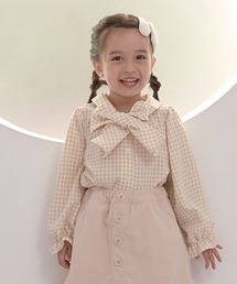 ビッグリボンタイキャンディスリーブブラウス