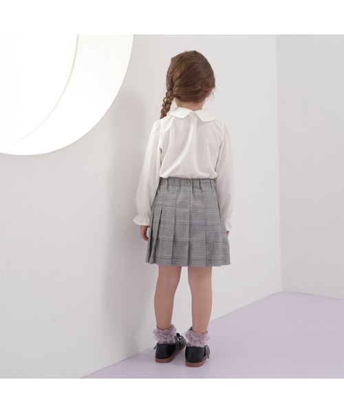 Lycee mine(リセマイン)の「ビッグリボンタイキャンディスリーブブラウス(シャツ/ブラウス・キッズ・サックスブルー/ベージュ/オフホワイト/ブラック・150cm/120cm/100cm/130cm/140cm/110cm)」の11枚目の写真