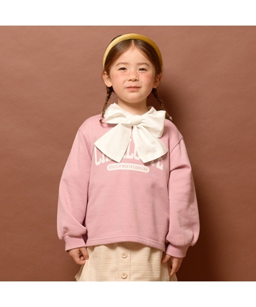 Lycee mine(リセマイン)の「ビッグリボンタイキャンディスリーブブラウス(シャツ/ブラウス・キッズ・サックスブルー/ベージュ/オフホワイト/ブラック・150cm/120cm/100cm/130cm/140cm/110cm)」の14枚目の写真