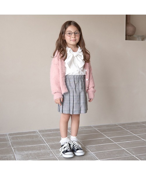 Lycee mine(リセマイン)の「ビッグリボンタイキャンディスリーブブラウス(シャツ/ブラウス・キッズ・サックスブルー/ベージュ/オフホワイト/ブラック・150cm/120cm/100cm/130cm/140cm/110cm)」の19枚目の写真