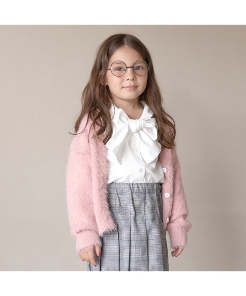 Lycee mine(リセマイン)の「ビッグリボンタイキャンディスリーブブラウス(シャツ/ブラウス・キッズ・サックスブルー/ベージュ/オフホワイト/ブラック・150cm/120cm/100cm/130cm/140cm/110cm)」の18枚目の写真