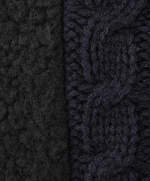 CAROLINA GLASER（カロリナ グレイサー）の「CAROLINA GLASER / ボアニット（ニット/セーター・レディース・クリーム/ネイビー・ONE SIZE）」の16枚目の写真