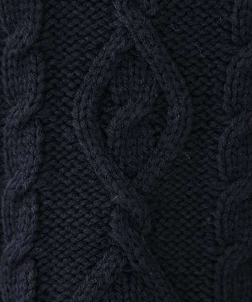 CAROLINA GLASER（カロリナ グレイサー）の「CAROLINA GLASER / ボアニット（ニット/セーター・レディース・クリーム/ネイビー・ONE SIZE）」の9枚目の写真