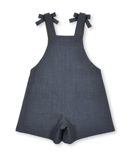 BeBe(ベベ)の「リボンサロペット(110~150cm)(つなぎ/オールインワン・キッズ・グレー・110cm/150cm/130cm/140cm/120cm)」の6枚目の写真