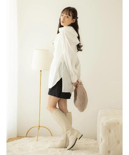 earth music&ecology（アースミュージックアンドエコロジー）の「カットツイルショートパンツ（その他パンツ・レディース・ブラック/ベージュ/チョコ・M/S）」の16枚目の写真