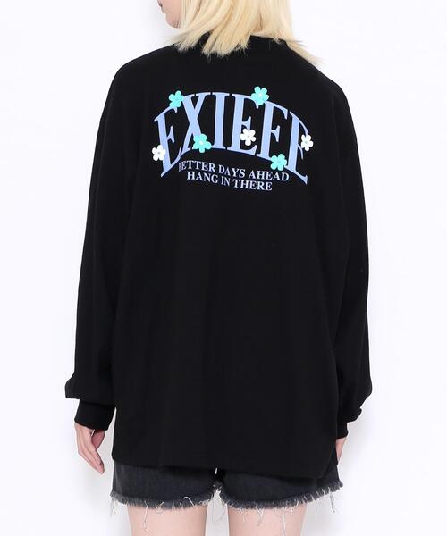 EXIEEE（イグジー）の「EXIEEE/フラワーロゴロンT（Tシャツ/カットソー・レディース・グリーン系その他/ブラック/ホワイト・SMALL/MEDIUM/LARGE）」の3枚目の写真