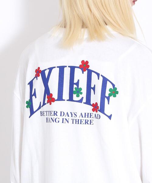 EXIEEE（イグジー）の「EXIEEE/フラワーロゴロンT（Tシャツ/カットソー・レディース・グリーン系その他/ブラック/ホワイト・SMALL/MEDIUM/LARGE）」の10枚目の写真