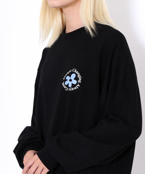 EXIEEE（イグジー）の「EXIEEE/フラワーロゴロンT（Tシャツ/カットソー・レディース・グリーン系その他/ブラック/ホワイト・SMALL/MEDIUM/LARGE）」の14枚目の写真