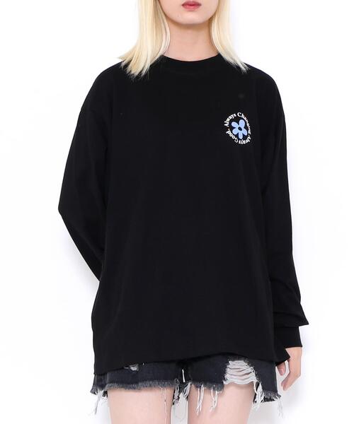 EXIEEE（イグジー）の「EXIEEE/フラワーロゴロンT（Tシャツ/カットソー・レディース・グリーン系その他/ブラック/ホワイト・SMALL/MEDIUM/LARGE）」の15枚目の写真