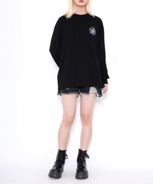 EXIEEE（イグジー）の「EXIEEE/フラワーロゴロンT（Tシャツ/カットソー・レディース・グリーン系その他/ブラック/ホワイト・SMALL/MEDIUM/LARGE）」の17枚目の写真