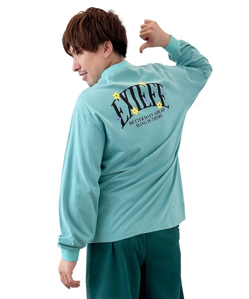 EXIEEE（イグジー）の「EXIEEE/フラワーロゴロンT（Tシャツ/カットソー・レディース・グリーン系その他/ブラック/ホワイト・SMALL/MEDIUM/LARGE）」の2枚目の写真