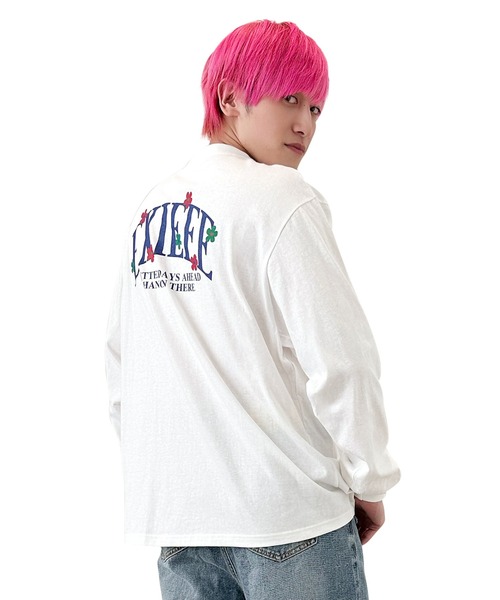 EXIEEE（イグジー）の「EXIEEE/フラワーロゴロンT（Tシャツ/カットソー・レディース・グリーン系その他/ブラック/ホワイト・SMALL/MEDIUM/LARGE）」の7枚目の写真